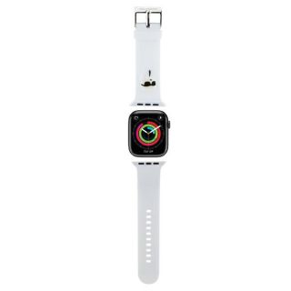 Karl Lagerfeld KLAWMSLKNH Apple Watch 41mm / 40mm / 38mm szilikon szíj - fehér