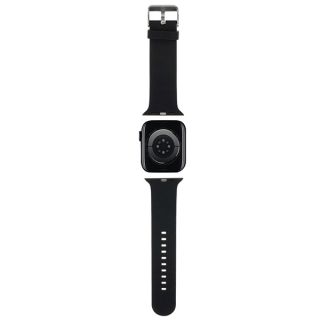 Karl Lagerfeld KLAWMSLKNK Apple Watch 41mm / 40mm / 38mm szilikon szíj - fekete