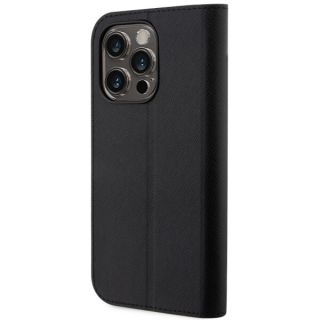 Karl Lagerfeld KLBKP14LSANKCPK iPhone 14 Pro kinyitható bőr hátlap tok - fekete