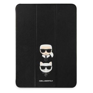 Karl Lagerfeld iPad Pro 11” (2021) kinyitható bőr tok - Karl & Choupette