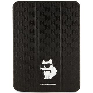 Karl Lagerfeld KLFC11SAKHPCK iPad 10,9" (2022) kinyitható bőr hátlap tok - fekete