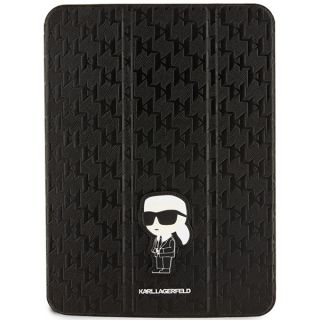 Karl Lagerfeld KLFC11SAKHPKK iPad 10,9" (2022) kinyitható bőr hátlap tok - fekete