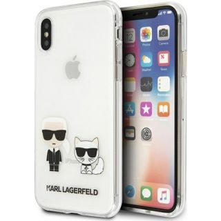 Karl Lagerfeld KLHCI65CKTR iPhone XS Max szilikon hátlap tok - átlátszó