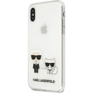 Karl Lagerfeld KLHCI65CKTR iPhone XS Max szilikon hátlap tok - átlátszó