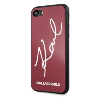 Karl Lagerfeld KLHCI8DLKSRE iPhone SE (2022/2020) / 8 / 7 kemény hátlap tok - piros