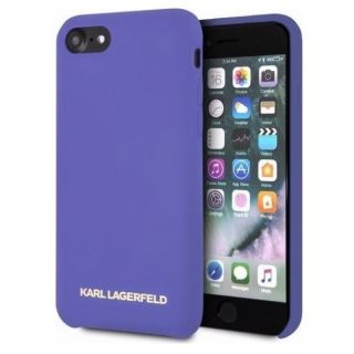Karl Lagerfeld KLHCI8SLVOG iPhone SE (2022/2020) / 8 / 7 kemény szilikon hátlap tok - lila