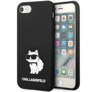 Karl Lagerfeld KLHCI8SNCHBCK iPhone SE (2022/2020) / 8 / 7 szilikon hátlap tok - fekete