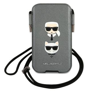 Karl Lagerfeld KLHCP12LOPHKCG 6,7” telefonokhoz való univerzális becsúsztatható tok - szürke