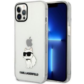 Karl Lagerfeld KLHCP12MHNCHTCT iPhone 12 / 12 Pro kemény hátlap tok - átlátszó