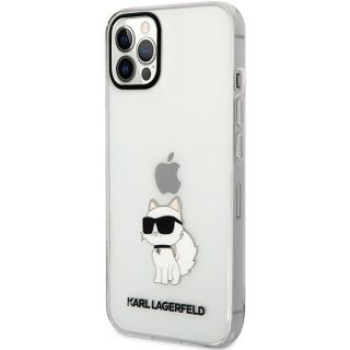 Karl Lagerfeld KLHCP12MHNCHTCT iPhone 12 / 12 Pro kemény hátlap tok - átlátszó