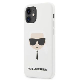 Karl Lagerfeld KLHCP12SSLKHWH iPhone 12 mini szilikon hátlap tok - fehér