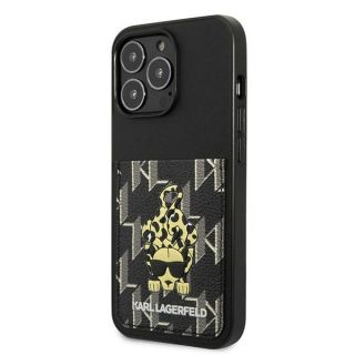 Karl Lagerfeld KLHCP13LCANCNK iPhone 13 Pro szilikon hátlap tok - fekete