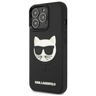 Karl Lagerfeld KLHCP13LCH3DBK iPhone 13 Pro kemény szilikon hátlap tok - fekete