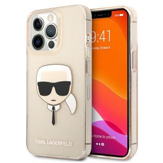 Karl Lagerfeld KLHCP13LKHTUGLGO iPhone 13 Pro kemény hátlap tok - arany