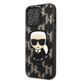 Karl Lagerfeld KLHCP13LPMNIKBK iPhone 13 Pro bőr hátlap tok - fekete