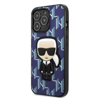 Karl Lagerfeld KLHCP13LPMNIKBL iPhone 13 Pro bőr hátlap tok - kék