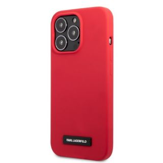 Karl Lagerfeld KLHCP13LSLMP1R iPhone 13 Pro szilikon hátlap tok - piros