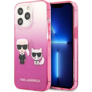 Karl Lagerfeld KLHCP13LTGKCP iPhone 13 Pro kemény hátlap tok - rózsaszín