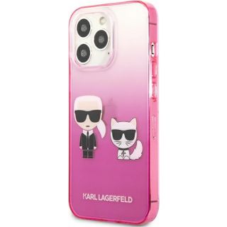 Karl Lagerfeld KLHCP13LTGKCP iPhone 13 Pro kemény hátlap tok - rózsaszín