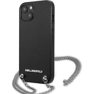 Karl Lagerfeld KLHCP13MPMK iPhone 13 bőr hátlap tok -  fekete