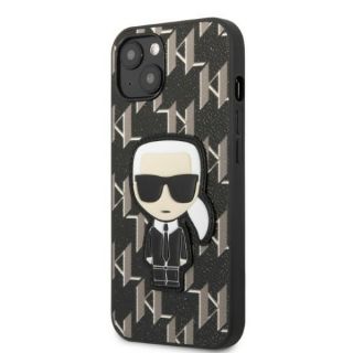 Karl Lagerfeld KLHCP13MPMNIKBK iPhone 13 bőr hátlap tok - fekete