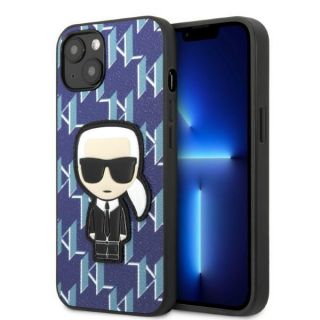 Karl Lagerfeld KLHCP13MPMNIKBL iPhone 13 bőr hátlap tok - kék