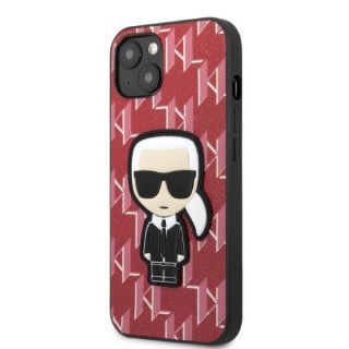 Karl Lagerfeld KLHCP13MPMNIKPI iPhone 13 bőr hátlap tok - piros