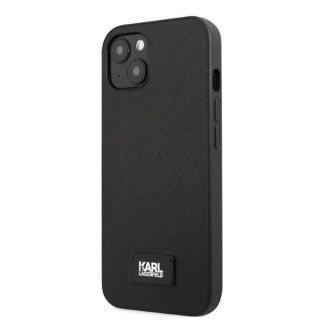 Karl Lagerfeld KLHCP13MSFMP2K iPhone 13 bőr hátlap tok - fekete
