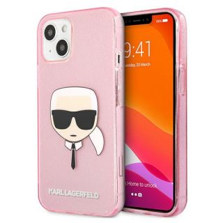 Karl Lagerfeld KLHCP13SKHTUGLP iPhone 13 mini kemény hátlap tok - rózsaszín