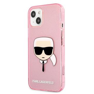 Karl Lagerfeld KLHCP13SKHTUGLP iPhone 13 mini kemény hátlap tok - rózsaszín