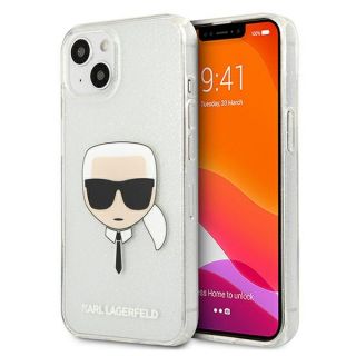 Karl Lagerfeld KLHCP13SKHTUGLS iPhone 13 mini kemény hátlap tok - ezüst