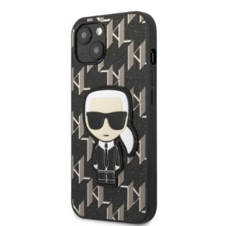 Karl Lagerfeld KLHCP13SPMNIKBK iPhone 13 mini bőr hátlap tok - fekete
