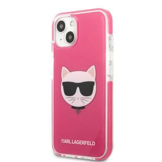 Karl Lagerfeld KLHCP13STPECPI iPhone 13 mini szilikon hátlap tok - rózsaszín