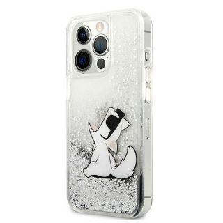 Karl Lagerfeld KLHCP13XGCFS iPhone 13 Pro Max kemény hátlap tok - ezüst/csillámos