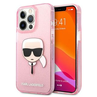 Karl Lagerfeld KLHCP13XKHTUGLP iPhone 13 Pro Max kemény hátlap tok - rózsaszín
