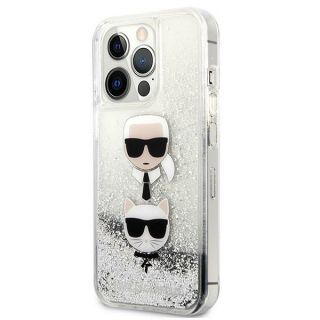 Karl Lagerfeld KLHCP13XKICGLS iPhone 13 Pro Max kemény hátlap tok - glitter ezüst