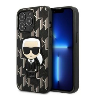 Karl Lagerfeld KLHCP13XPMNIKBK iPhone 13 Pro Max bőr hátlap tok - fekete