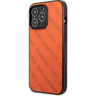 Karl Lagerfeld KLHCP13XPTLO iPhone 13 Pro Max kemény hátlap tok - narancssárga