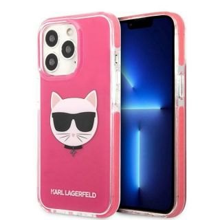 Karl Lagerfeld KLHCP13XTPECPI iPhone 13 Pro Max szilikon hátlap tok - rózsaszín