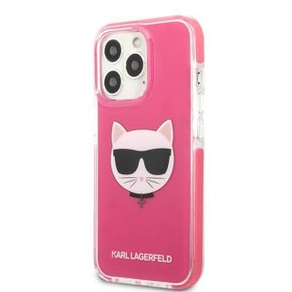 Karl Lagerfeld KLHCP13XTPECPI iPhone 13 Pro Max szilikon hátlap tok - rózsaszín