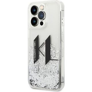 Karl Lagerfeld KLHCP14LLBKLCS iPhone 14 Pro kemény hátlap tok - ezüst