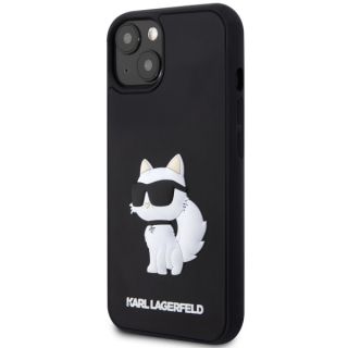 Karl Lagerfeld KLHCP14M3DRKHNK iPhone 14 Plus / 15 Plus szilikon hátlap tok - fekete