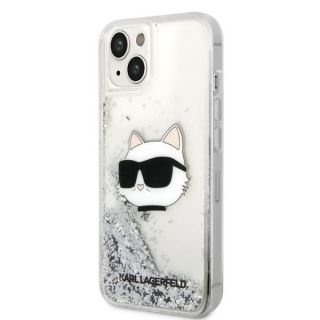 Karl Lagerfeld KLHCP14MLNCHCS iPhone 14 Plus kemény hátlap tok - ezüst/csillámos