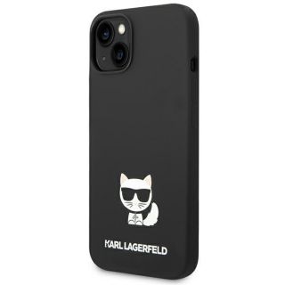 Karl Lagerfeld KLHCP14MSLCTBK iPhone 14 Plus szilikon hátlap tok - fekete