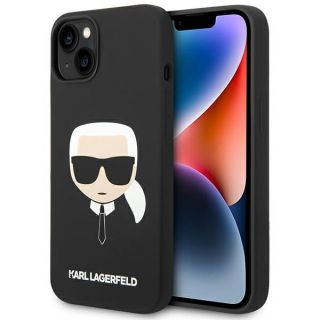 Karl Lagerfeld KLHCP14MSLKHBK iPhone 14 Plus szilikon hátlap tok - fekete