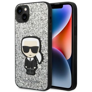 Karl Lagerfeld KLHCP14SGFKPG iPhone 14 kemény hátlap tok - ezüst