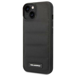 Karl Lagerfeld KLHCP14SPSQAK iPhone 14 bőr hátlap tok - fekete