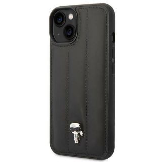 Karl Lagerfeld KLHCP14SPSQPK iPhone 14 bőr hátlap tok - fekete