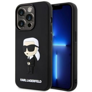 Karl Lagerfeld KLHCP14X3DRKINK iPhone 14 Pro Max szilikon hátlap tok - fekete