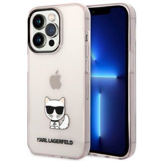 Karl Lagerfeld KLHCP14XCTTRI iPhone 14 Pro Max szilikon hátlap tok - átlátszó